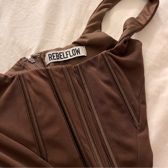Chocolate rebelflow corset top - Picture 3 of 6